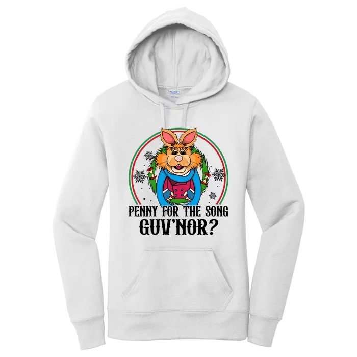 Bean Bunny Penny For The Song Guvnor Bean Bunny Christmas Women's Pullover Hoodie