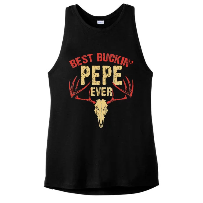 Best Buckin Pepe Ever Deer Hunters Ladies Tri-Blend Wicking Tank