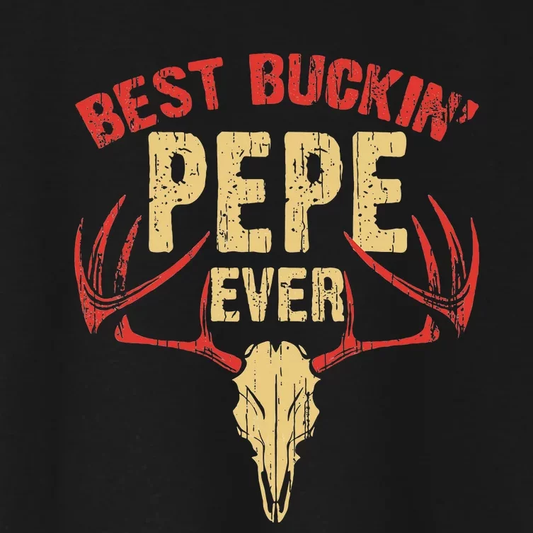 Best Buckin Pepe Ever Deer Hunters Women's Crop Top Tee