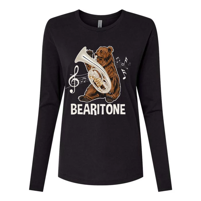 Bearitone Baritone Player Euphonium Lover Marching Band Womens Cotton Relaxed Long Sleeve T-Shirt