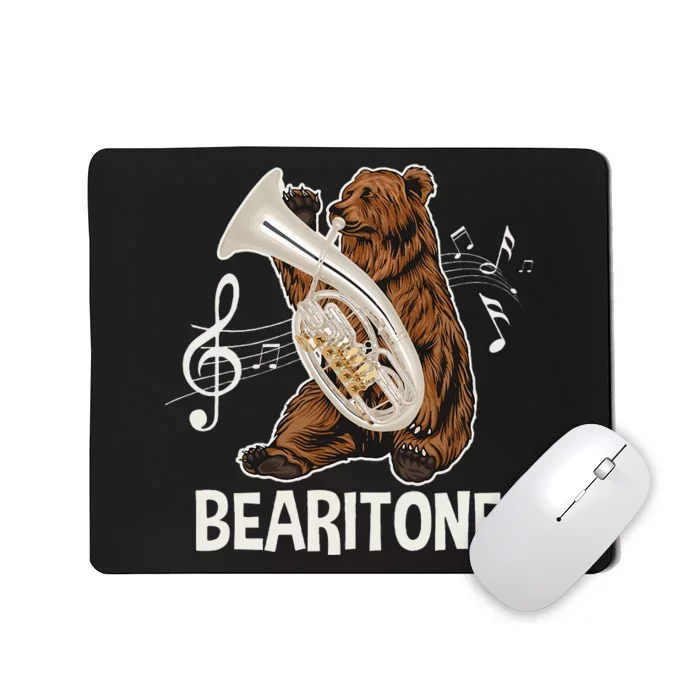 Bearitone Baritone Player Euphonium Lover Marching Band Mousepad