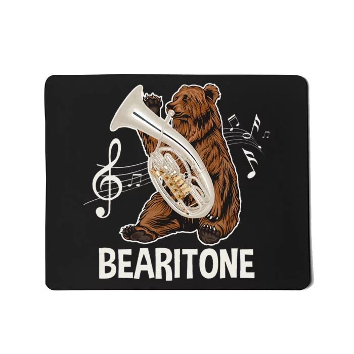 Bearitone Baritone Player Euphonium Lover Marching Band Mousepad