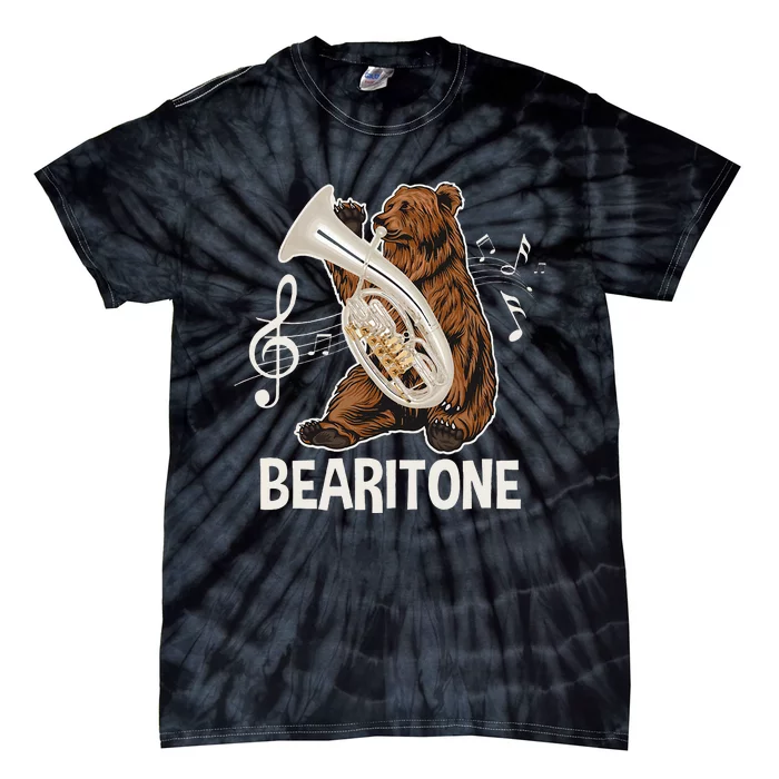 Bearitone Baritone Player Euphonium Lover Marching Band Tie-Dye T-Shirt