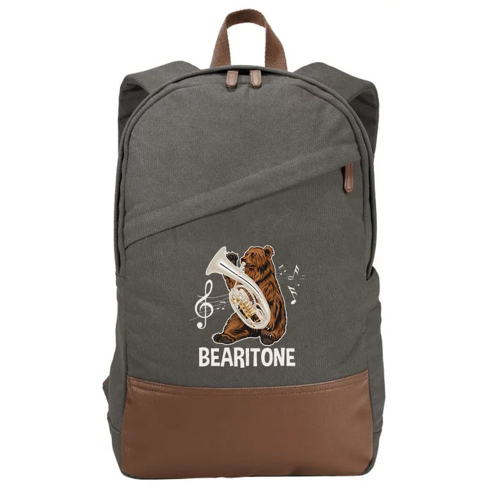 Bearitone Baritone Player Euphonium Lover Marching Band Cotton Canvas Backpack