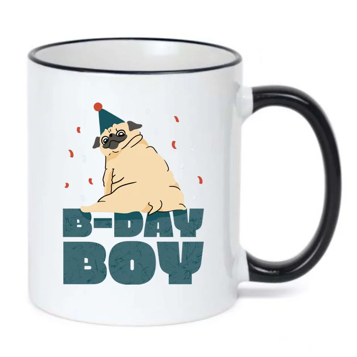 Birthday Boy Pug Black Color Changing Mug