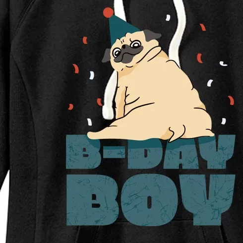 Birthday Boy Pug Women's Fleece Hoodie