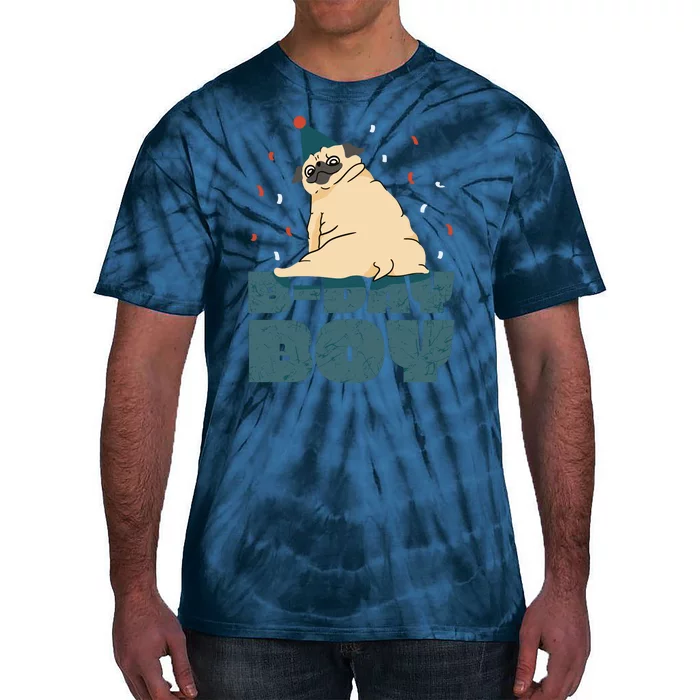 Birthday Boy Pug Tie-Dye T-Shirt