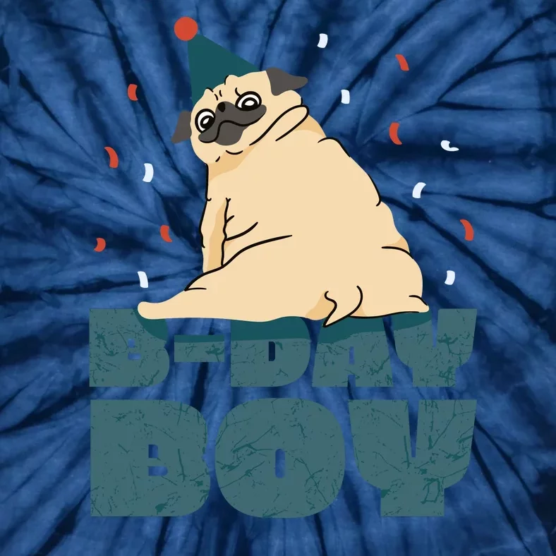 Birthday Boy Pug Tie-Dye T-Shirt