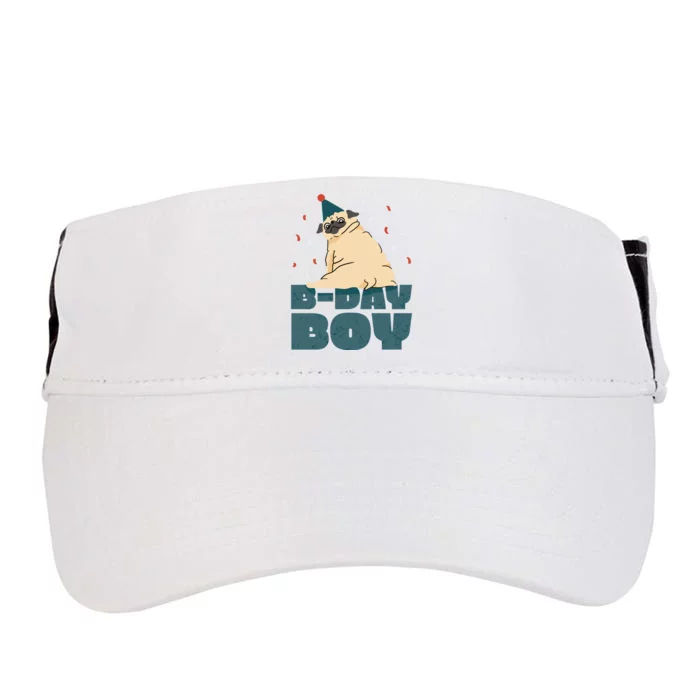 Birthday Boy Pug Adult Drive Performance Visor