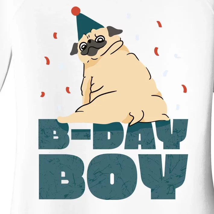 Birthday Boy Pug Women's Perfect Tri Tunic Long Sleeve Shirt