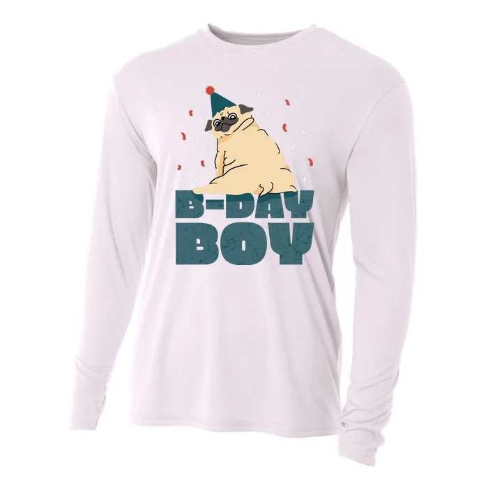 Birthday Boy Pug Cooling Performance Long Sleeve Crew