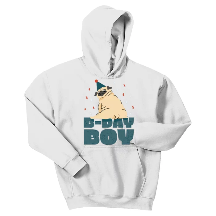 Birthday Boy Pug Kids Hoodie