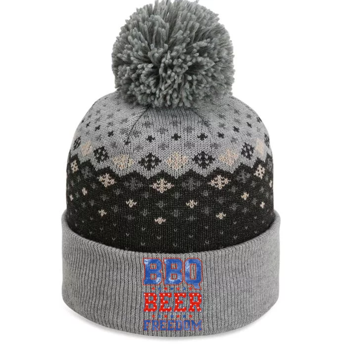 BBQ Beer Freedom The Baniff Cuffed Pom Beanie