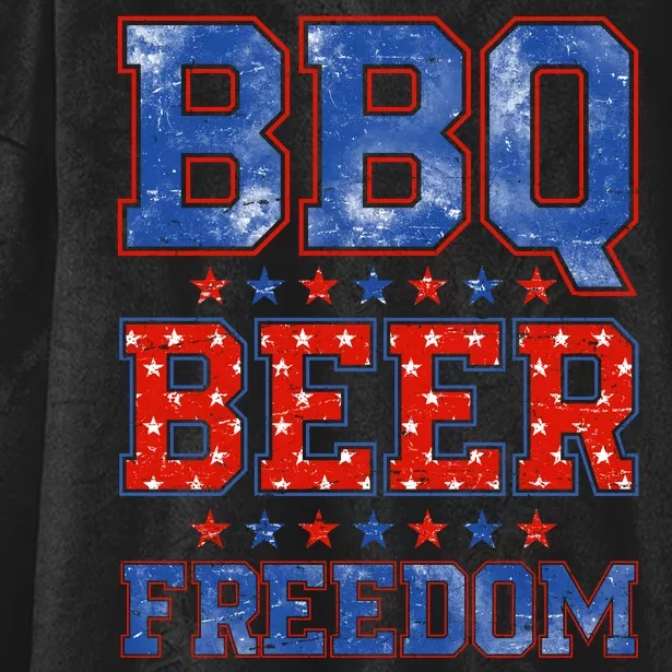 BBQ Beer Freedom Hooded Wearable Blanket