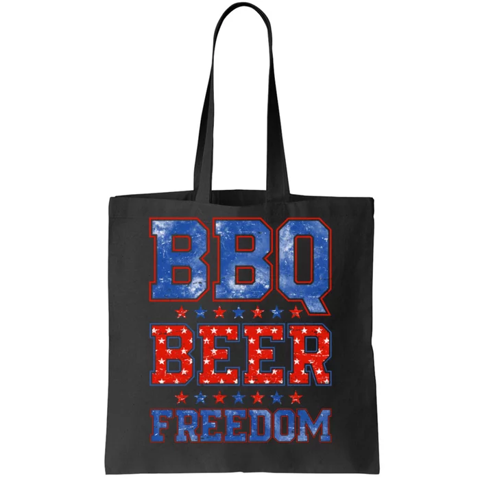 BBQ Beer Freedom Tote Bag