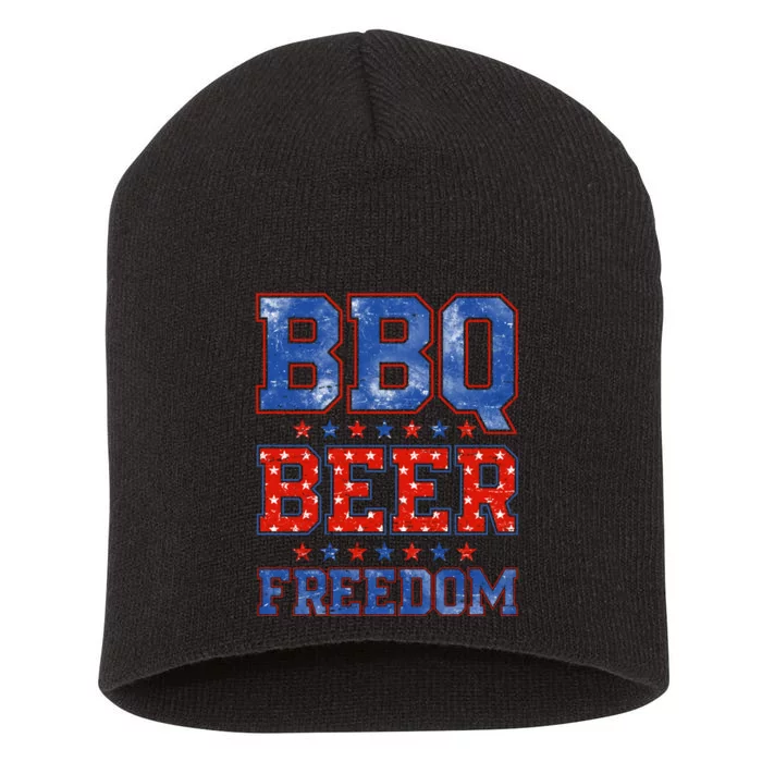 BBQ Beer Freedom Short Acrylic Beanie