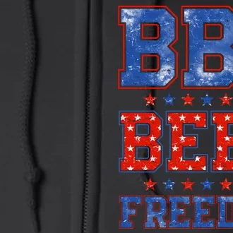 BBQ Beer Freedom Full Zip Hoodie