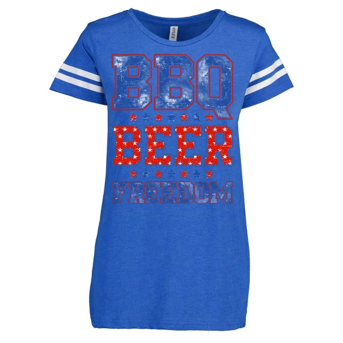 BBQ Beer Freedom Enza Ladies Jersey Football T-Shirt