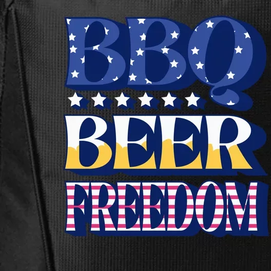 BBQ Beer Freedom Patriotic City Backpack