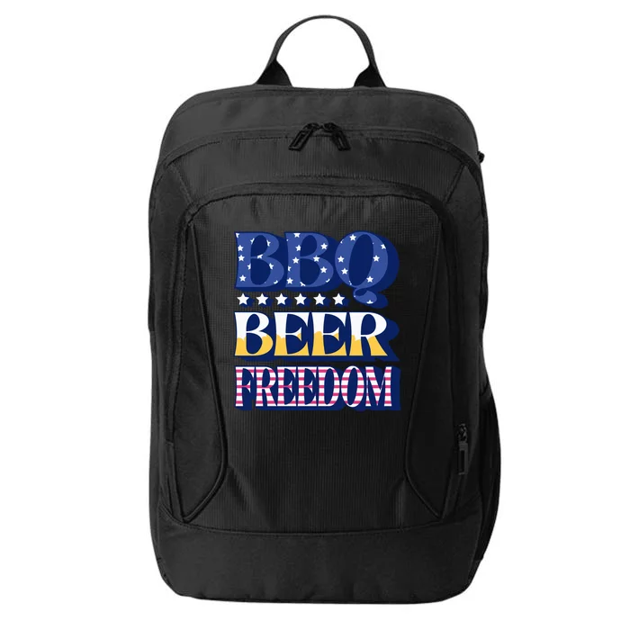 BBQ Beer Freedom Patriotic City Backpack