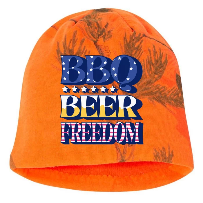 BBQ Beer Freedom Patriotic Kati - Camo Knit Beanie