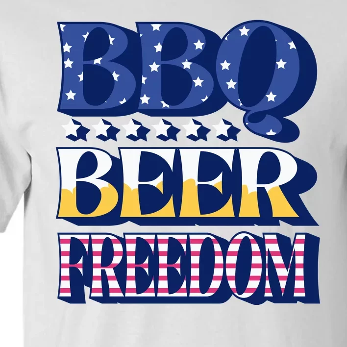 BBQ Beer Freedom Patriotic Tall T-Shirt