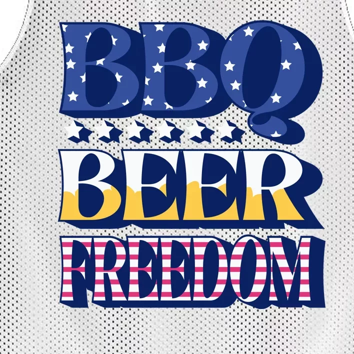 BBQ Beer Freedom Patriotic Mesh Reversible Basketball Jersey Tank