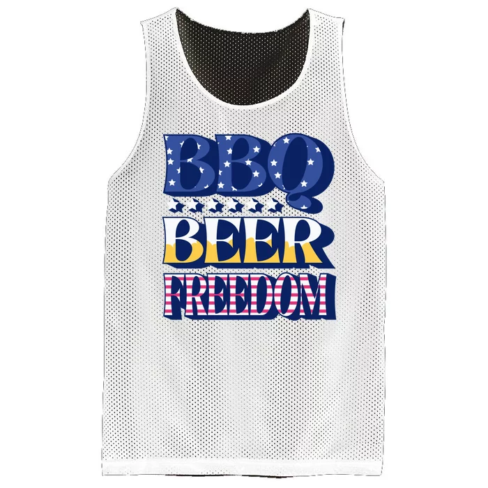 BBQ Beer Freedom Patriotic Mesh Reversible Basketball Jersey Tank