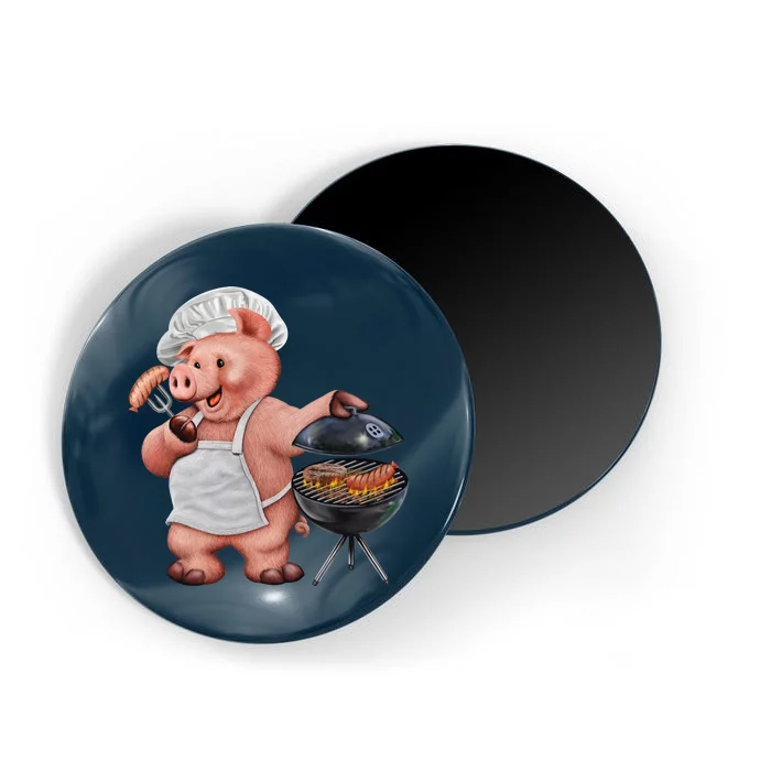 BBQ Pig Grilling Magnet