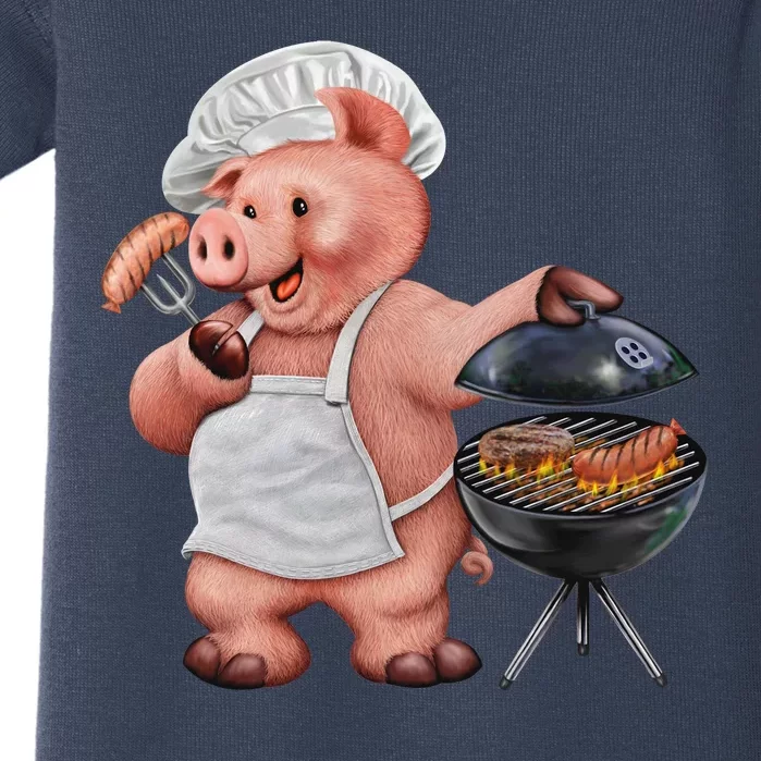 BBQ Pig Grilling Baby Bodysuit