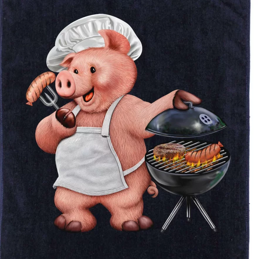 BBQ Pig Grilling Platinum Collection Golf Towel