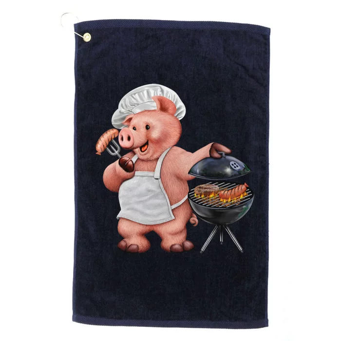 BBQ Pig Grilling Platinum Collection Golf Towel