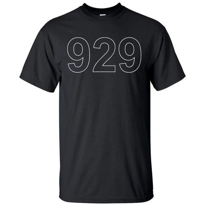 Bronx Brooklyn Queens New York City Area Code 929 Tall T-Shirt