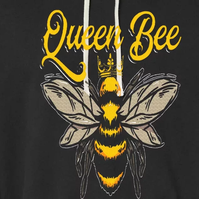 Beekeeping Bee Queen Crown Beekeeper Garment-Dyed Fleece Hoodie