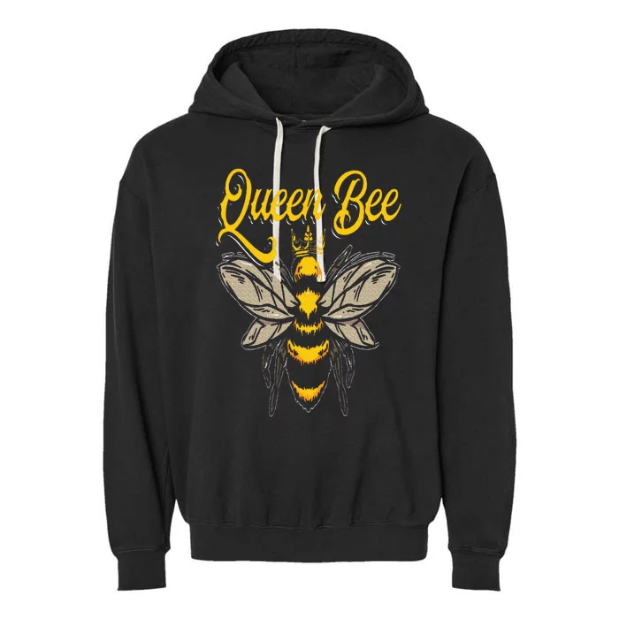 Beekeeping Bee Queen Crown Beekeeper Garment-Dyed Fleece Hoodie