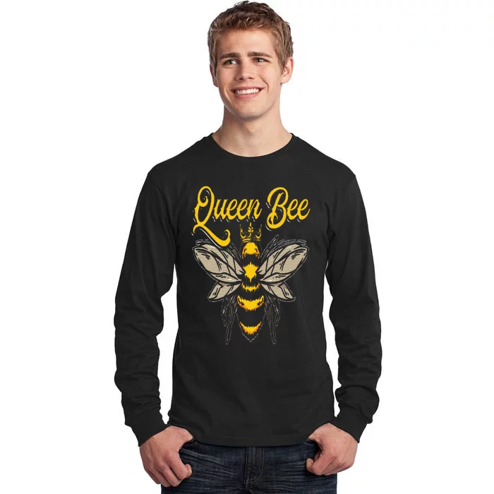 Beekeeping Bee Queen Crown Beekeeper Tall Long Sleeve T-Shirt