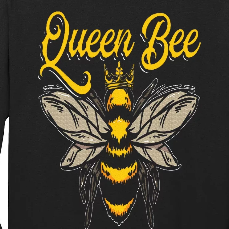 Beekeeping Bee Queen Crown Beekeeper Tall Long Sleeve T-Shirt