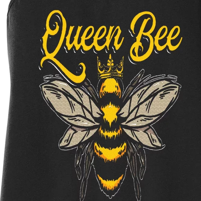 Beekeeping Bee Queen Crown Beekeeper Women's Racerback Tank