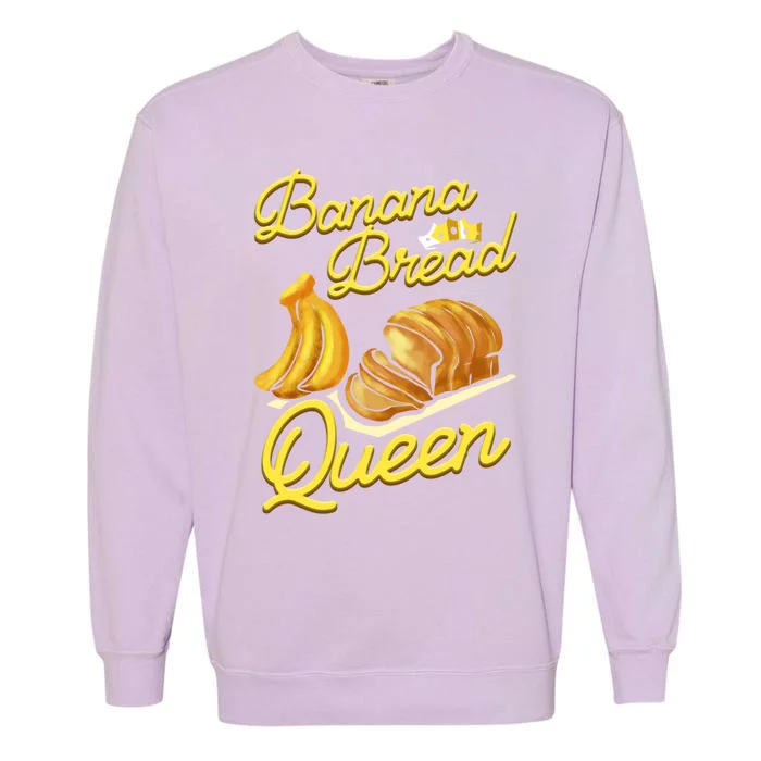 Banana Bread Queen Baking Vegan Baker Gift Garment-Dyed Sweatshirt