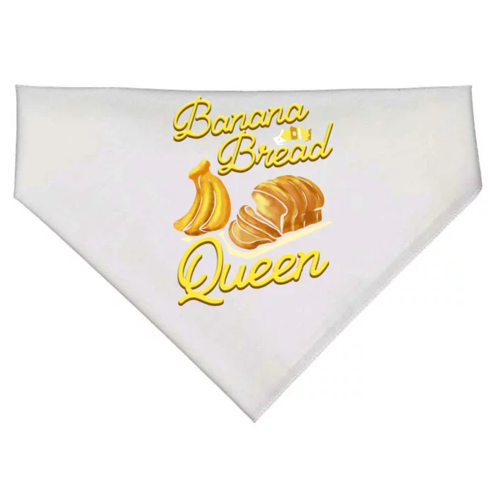 Banana Bread Queen Baking Vegan Baker Gift USA-Made Doggie Bandana