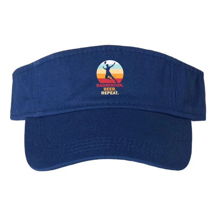 Badminton Beer Repaet Badminton Cool Gift Valucap Bio-Washed Visor