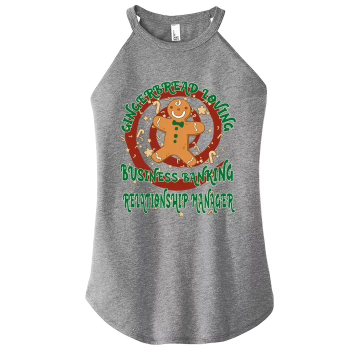 Business Banking Relationship Ager Gingerbread Funny Xmas Great Gift Women’s Perfect Tri Rocker Tank