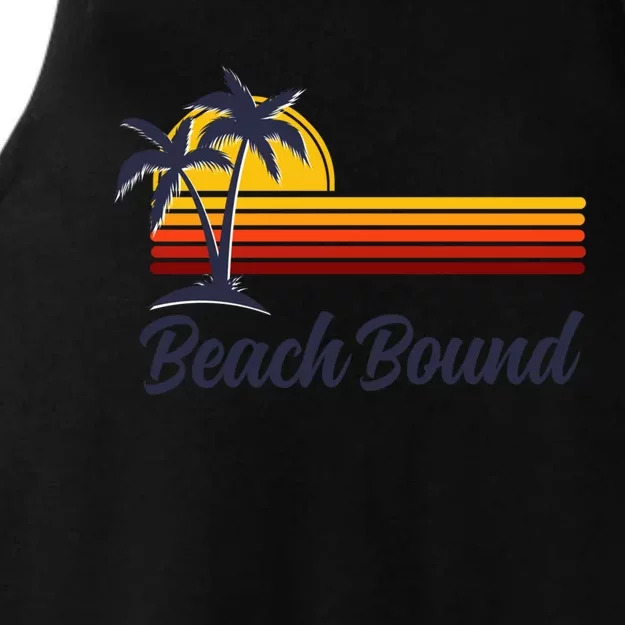 Beach Bound Retro Summer Fun Family Vacation Trip Gift Ladies Tri-Blend Wicking Tank