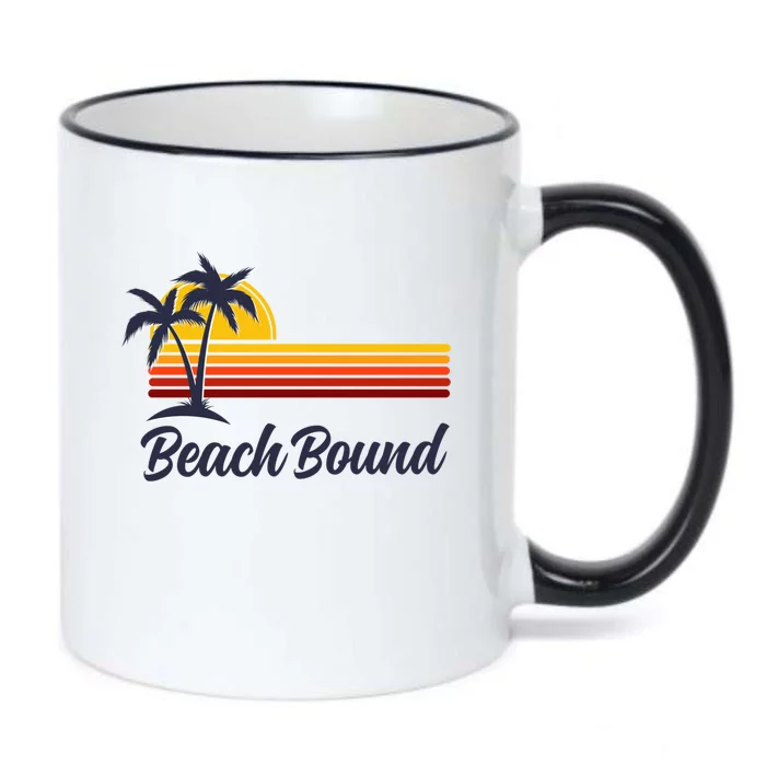 Beach Bound Retro Summer Fun Family Vacation Trip Gift Black Color Changing Mug