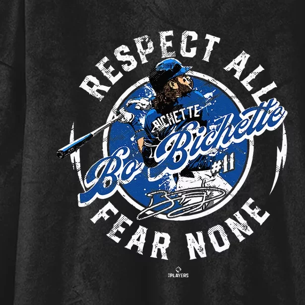 Bo Bichette Respect All Fear None Toronto Canada Hooded Wearable Blanket