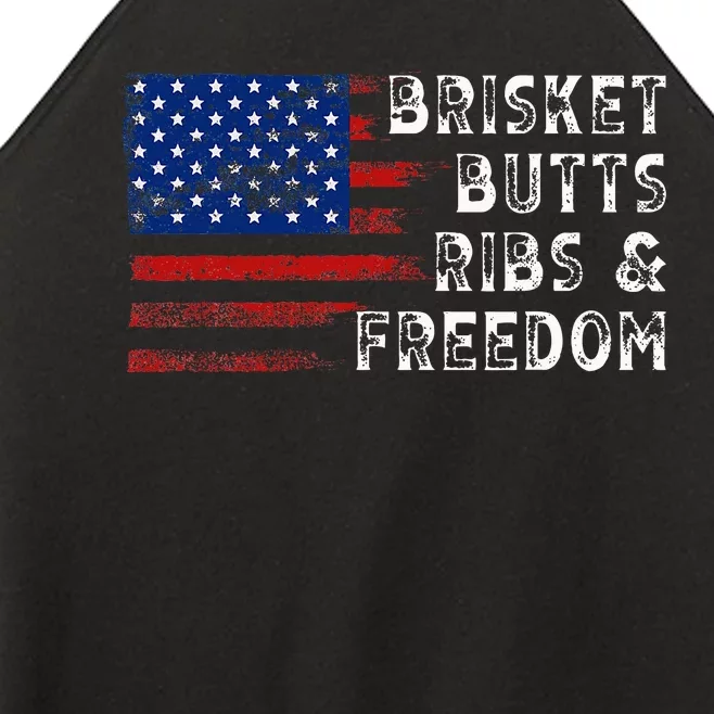 Brisket Butts Ribs And Freedom Steak Cooking Beef Roast Women’s Perfect Tri Rocker Tank