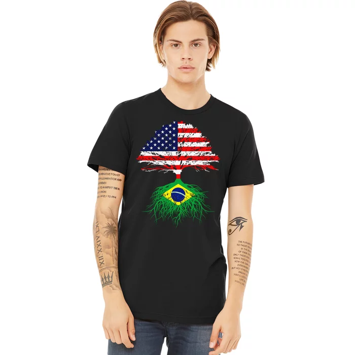 Brazil Brasil Roots Brazilian American Immigrant Premium T-Shirt