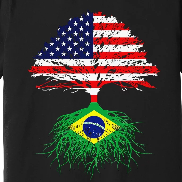 Brazil Brasil Roots Brazilian American Immigrant Premium T-Shirt