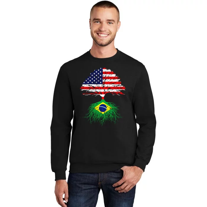 Brazil Brasil Roots Brazilian American Immigrant Tall Sweatshirt