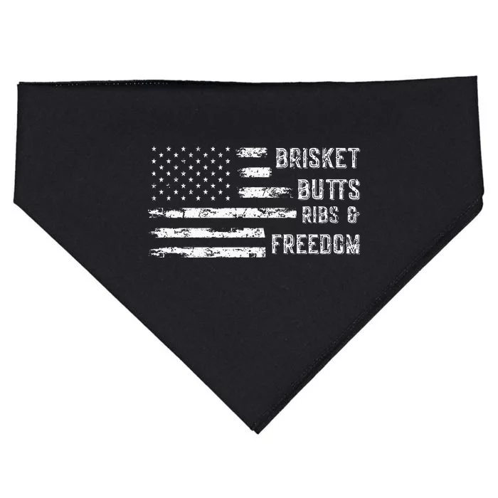 Brisket Butts Ribs And Freedom Bbq USA-Made Doggie Bandana